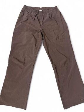 Women’s Brown Elastic-Waist Casual Pants